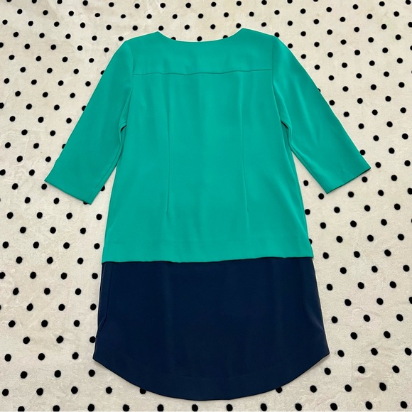 Ann Taylor 3/4 Sleeve Color Block Shift Dress Size 8 - Picture 6 of 10